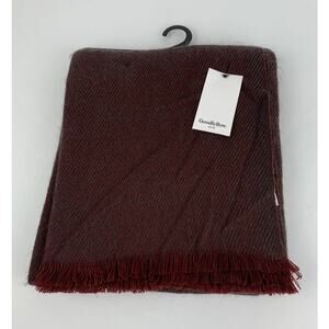 Goodfellow & Co Striped Burgundy Fringe Scarf. Men's One Size